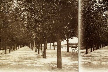 Balatonfüred, parti sétány, jobbra a távolban a móló. Felvétel éve: 1900 / Forrás: Fortepan 93375 / Kiss László / Dabasy Fromm Géza
