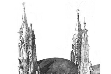 A Makovecz Imre-féle nagytemplom terve, 2005. Forrás: Országépítő
