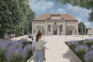 Látványterv. Kálvária Kultúrközpont: templomrevitalizáció Gyöngyösön – Husti Nikolett diplomamunkája.
