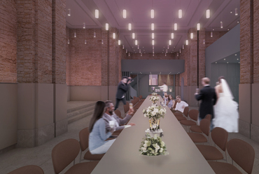 Látványterv. Kálvária Kultúrközpont: templomrevitalizáció Gyöngyösön – Husti Nikolett diplomamunkája.
