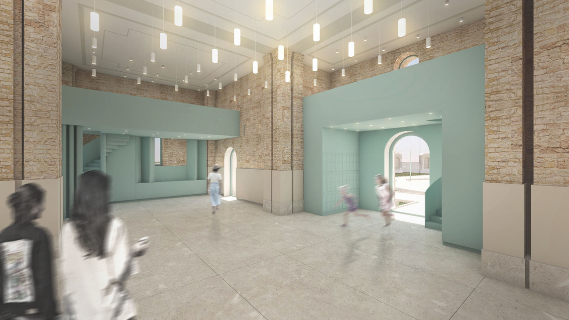 Látványterv. Kálvária Kultúrközpont: templomrevitalizáció Gyöngyösön – Husti Nikolett diplomamunkája.