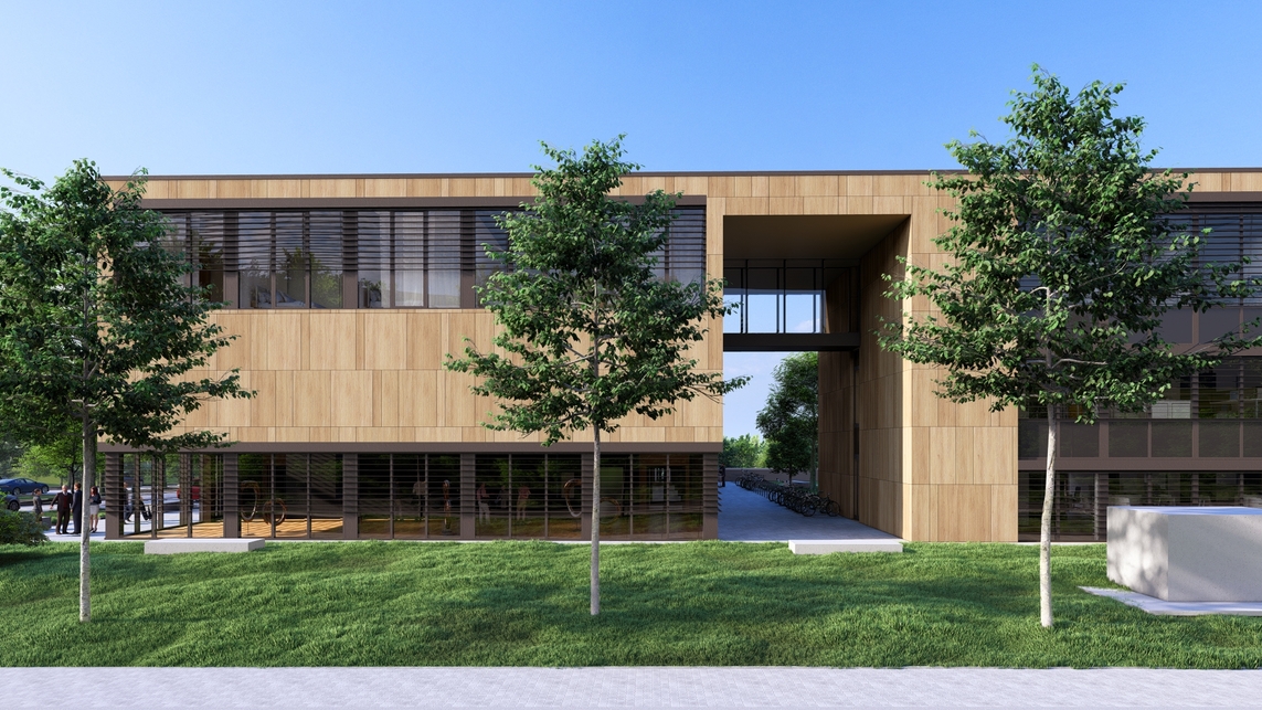 Vesztergom Ádám és Makrai Sándor: A Zsámbéki Jövőipari Tudományos és Innovációs Park látványterve. Forrás: Dr. Sugár Viktória