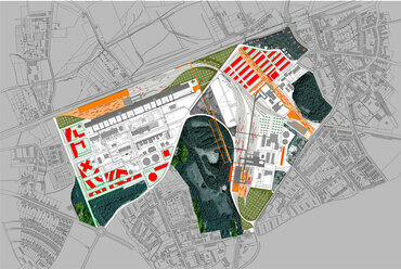 Zeche Zollverein Masterplan by OMA (Rem Koolhaas), Forrás: © OMA, Office for Metropolitan Architecture
