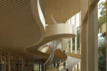 A 3XN és a NAUTES Építészműterem II. díjas terve a Debrecenbe költöző Természettudományi Múzeum új épületére.
