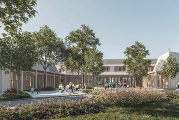 Szigetszentmiklósi Református Általános Iskola pályázat – Az Ártér Építész Műterem és a Korzó Tervezési Stúdió I. díjas pályaműve

