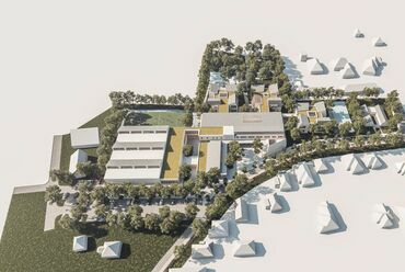 Szigetszentmiklósi Református Általános Iskola pályázat – Az Ártér Építész Műterem és a Korzó Tervezési Stúdió I. díjas pályaműve
