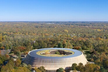 A 3XN és a NAUTES Építészműterem II. díjas terve a Debrecenbe költöző Természettudományi Múzeum új épületére.
