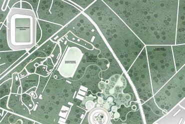 A 3XN és a NAUTES Építészműterem II. díjas terve a Debrecenbe költöző Természettudományi Múzeum új épületére.
