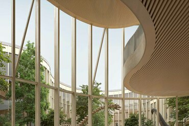 A 3XN és a NAUTES Építészműterem II. díjas terve a Debrecenbe költöző Természettudományi Múzeum új épületére.
