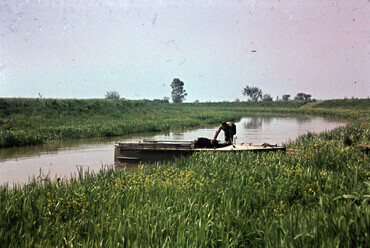 Kis-Balaton, Zala folyó, 1943. Forrás: Fortepan 135646 / Szabó Viktor
