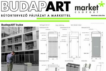 BudapART – Bútortervező pályázat. II. Helyezett – Martinek Júlia Zita. Forrás: Market Építő Zrt.
