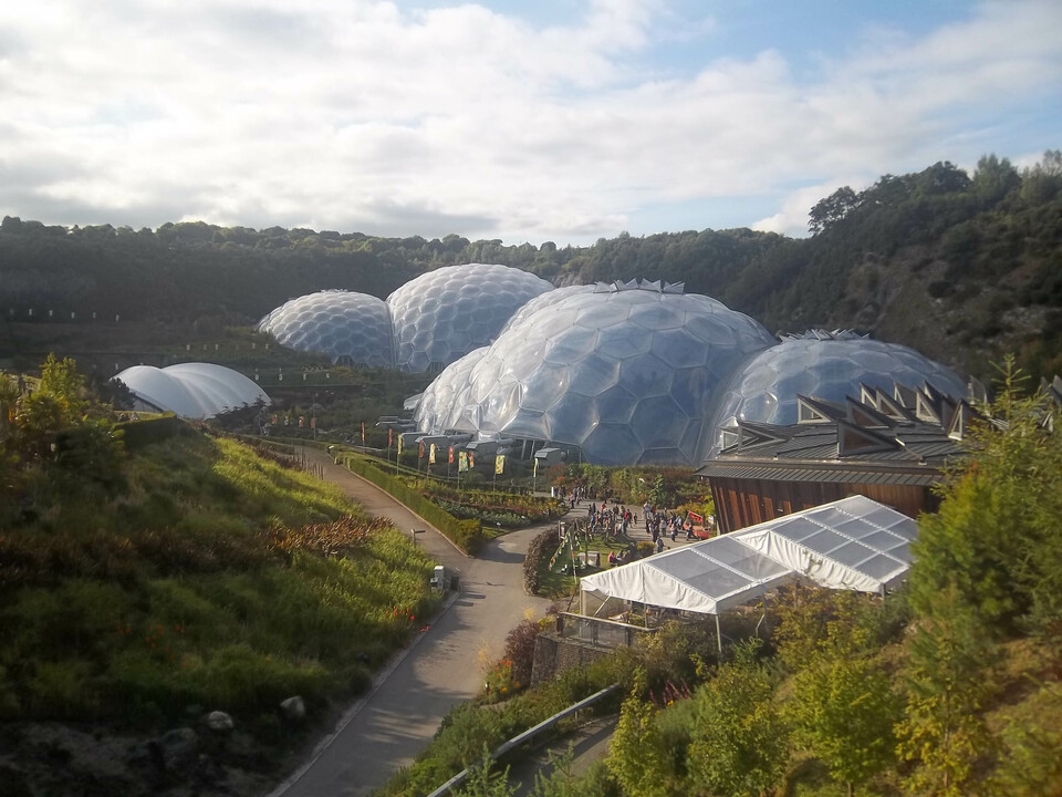 Eden Project, Cornawall. Forrás: Wikipedia

